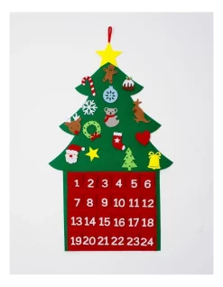 Best reviews of π Myer Giftorium Merry & Bright Felt & Velcro π Christmas Tree Calendar 110 Cm In Green/Red π