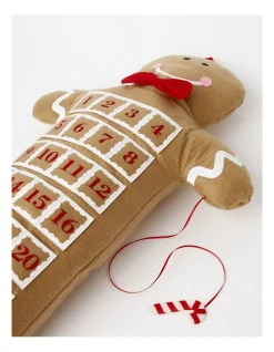 New ✔️ Myer Giftorium Merry & Bright Plush 60cm Gingerbread Hanging Advent Calendar In Brown 🎉 -The Christmas Shop Sales unnamed file 415
