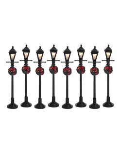 Best reviews of ⭐ Lemax Gas Lantern Street Lamp, Set Of 8, B/O (4.5V) 👏