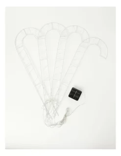 Cheapest 🔥 Myer Giftorium Solar LED Metal 🍬 Candy Canes 4 Pack In Multi ❤️