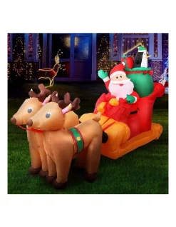 Cheapest π€© Jingle Jollys Inflatable Santa Sleigh Ride π