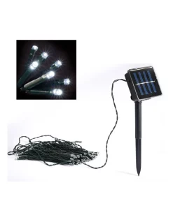 Wholesale 🎁 Lenoxx Outdoor/Indoor 100 LED 🔔 Christmas Decoration/Party Lights W/Solar Panel White 🔥