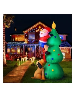 Best deal βοΈ Jingle Jollys Inflatable Santa On Tree π