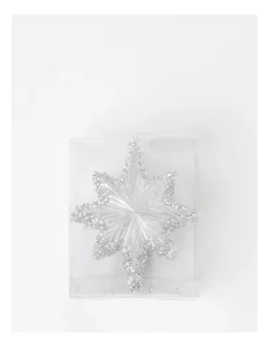 Flash Sale 😉 Myer Giftorium Luxe 4pk Acrylic & Glitter Stars OrnamentClear: 12cm 😍 -The Christmas Shop Sales unnamed file 508