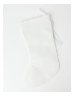 Cheapest 👍 Myer Giftorium Luxe Fabric Sequin 42cm Stocking In White ⭐ -The Christmas Shop Sales unnamed file 51