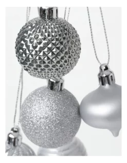 Hot Sale 🛒 Australian House & Garden EC 30 Pack Shatterproof BaublesSilver/White: 4cm 🔥 -The Christmas Shop Sales unnamed file 515