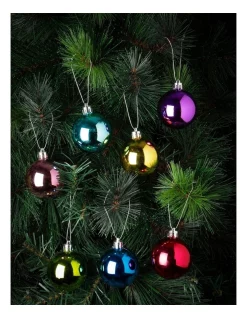 Brand new ⭐ Myer Giftorium Mb 34 Pk Tree Pack Shatterproof BaubleRainbow: 6 Cm 😍 -The Christmas Shop Sales unnamed file 536