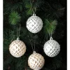 Outlet 👍 Australian House & Garden EC 4 Pk Embossed Glittered BaubleSilver/Gumnut: 8 Cm ⭐ -The Christmas Shop Sales unnamed file 549