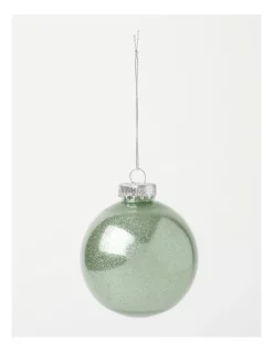 Buy 💯 Australian House & Garden Eucalyptus 6Pk Plastic Clear Bauble With GlitterGreen: 8 Cm 👏 -The Christmas Shop Sales unnamed file 552
