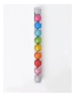Hot Sale ✨ Myer Giftorium MB 10 Pk Shatterproof BaublesRainbow: 6cm ⌛ -The Christmas Shop Sales unnamed file 561
