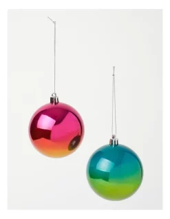 Best reviews of 💯 Myer Giftorium Merry & Bright 6 Pack Plastic Ombre BaublePink/Blue: 8 Cm 🔥 -The Christmas Shop Sales unnamed file 568