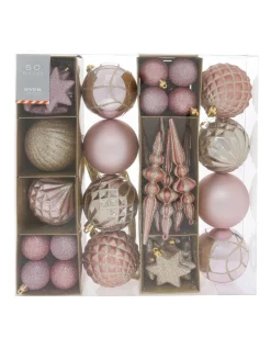 Top 10 π Myer Giftorium Luxe Assorted Champagne & Pink Shatter-Resistant Ornaments 50pk π₯°