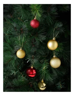 New 😉 Myer Giftorium Heirloom Assorted Red & Gold Shatter-Resistant Baubles 100pk 🥰 -The Christmas Shop Sales unnamed file 574