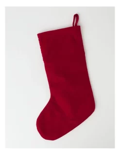 Deals 👍 Myer Giftorium Heirloom Velvet Latice 42cm Cuff Stocking In Red ✨ -The Christmas Shop Sales unnamed file 58