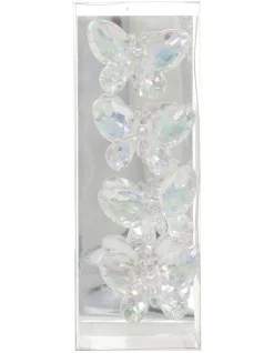 Cheapest ✨ Myer Giftorium Luxe Clear Set Of 4 Butterfly Clip Decorations 🤩