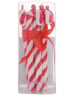 Promo ✔️ Myer Giftorium Merry & Bright Set Of 6 🍬 Candy Cane Ornaments 🔔