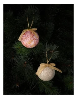 Outlet 🌟 Myer Giftorium AS X Yubu Napa Set Of 4 ❄ Christmas Baubles 8cm In Multi 🤩