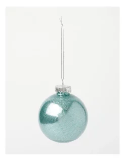 Flash Sale 🧨 Myer Giftorium Luxe 6Pk Plastic Clear Bauble With GlitterMint: 8 Cm 🎉 -The Christmas Shop Sales unnamed file 603