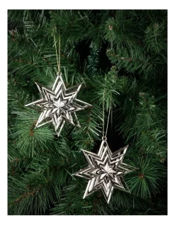 Outlet 😍 Myer Giftorium Luxe Eight-Pointed Star Hanging Ornament Set Of 4 👏 -The Christmas Shop Sales unnamed file 624