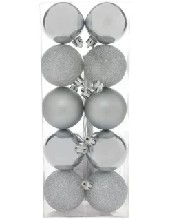 Deals 😍 Australian House & Garden Eucalyptus 10 Pieces Silver Matte, Shiny And Glitter 6cm 😀