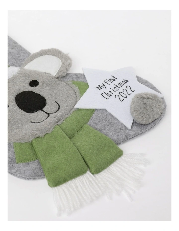 Flash Sale π Australian House & Garden Eucalyptus Baby's First Felt Koala StockingGrey: 44cm π 4 Flash Sale π Australian House & Garden Eucalyptus Baby's First Felt Koala StockingGrey: 44cm π - Image 2