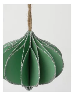 Discount ⭐ Australian House & Garden Eucalyptus 4Pk Paper Accordion Onion & Bauble OrnamentWhite/Green/Gumnut: 8 Cm 😍 -The Christmas Shop Sales unnamed file 654