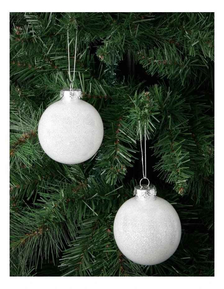 Wholesale β€οΈ Australian House & Garden Eucalyptus White And Silver Baubles With Glitter Feature Set Of 6 π 6 Wholesale β€οΈ Australian House & Garden Eucalyptus White And Silver Baubles With Glitter Feature Set Of 6 π - Image 4