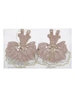 Flash Sale ✔️ Myer Giftorium Luxe 2 Pieces Plastic Lilac Glitter Ballet 👗 Dress W/ Pearls N Sequins 🔥