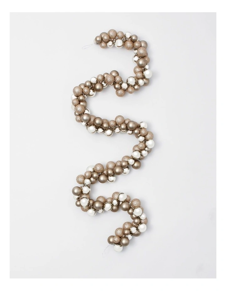 New ✨ Myer Giftorium Luxe Bauble Cluster Garland In Champagne ⌛ 3 New ✨ Myer Giftorium Luxe Bauble Cluster Garland In Champagne ⌛