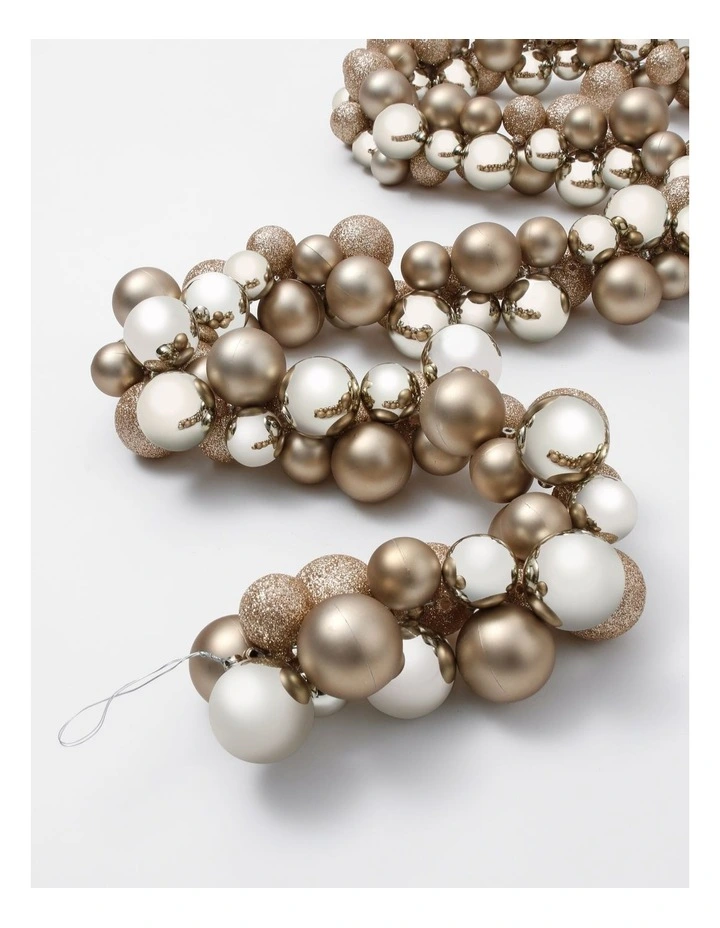 New ✨ Myer Giftorium Luxe Bauble Cluster Garland In Champagne ⌛ 4 New ✨ Myer Giftorium Luxe Bauble Cluster Garland In Champagne ⌛ - Image 2