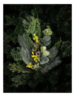 Budget ⌛ Australian House & Garden Eucalyptus Faux Wattle & Foliage Spray Pick In Green/Yellow 💯