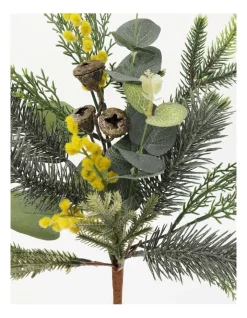 Budget ⌛ Australian House & Garden Eucalyptus Faux Wattle & Foliage Spray Pick In Green/Yellow 💯 -The Christmas Shop Sales unnamed file 682
