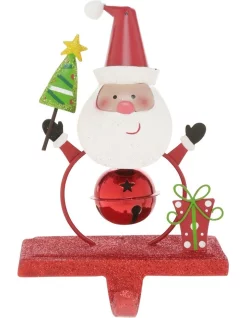 Promo 🧨 Myer Giftorium Heirloom 19cm Red Metal Santa Stocking Hanger 🎁