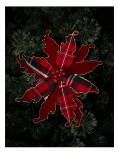 Cheap 🌟 Myer Giftorium Heirloom Fabric Tartan Poinsietta Pick 50 Cm In Red ⌛