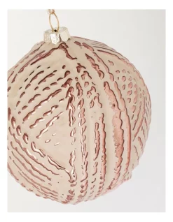 Outlet 😍 Myer Giftorium Modern Holiday Glass Yarn Skein Bauble 10 Cm In Copper 👍 -The Christmas Shop Sales unnamed file 721