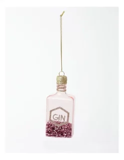 Promo 🎉 Myer Giftorium Merry & Bright Glass Berry Gin Bottle OrnamentPink: 11cm 🌟 -The Christmas Shop Sales unnamed file 726
