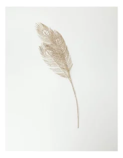 Coupon 🌟 Myer Giftorium Luxe Glittered Peacock Feather Spray Pick 70cm In Champagne 🔥 -The Christmas Shop Sales unnamed file 762