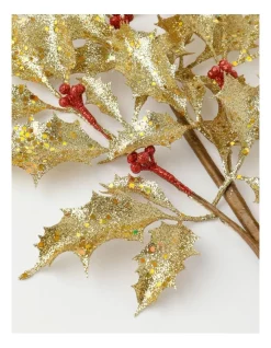 Best reviews of ✨ Myer Giftorium Heirloom Glittered Faux Holly Leaves & Berry Spray PickGold: 50 Cm ✔️ -The Christmas Shop Sales unnamed file 766
