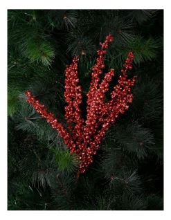 Outlet 🤩 Myer Giftorium Heirloom Pepper Berry Spray 50cm In Red 🌟 -The Christmas Shop Sales unnamed file 771