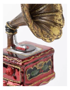 Brand new ✨ Myer Giftorium Heirloom Glass Gramophone OrnamentGold/Brown: 11 Cm 🥰 -The Christmas Shop Sales unnamed file 784