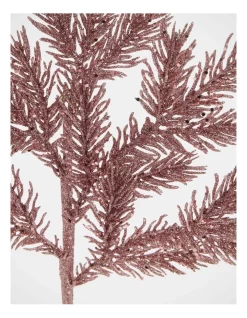 Discount 🎁 Myer Giftorium Luxe Pink Glittered Faux Fir Needle Spray Pick 🌟 -The Christmas Shop Sales unnamed file 791