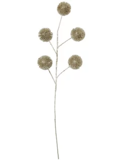 Top 10 ⌛ Myer Giftorium Luxe Champagne Glittered Faux Globe Thistle Spray Pick 💯