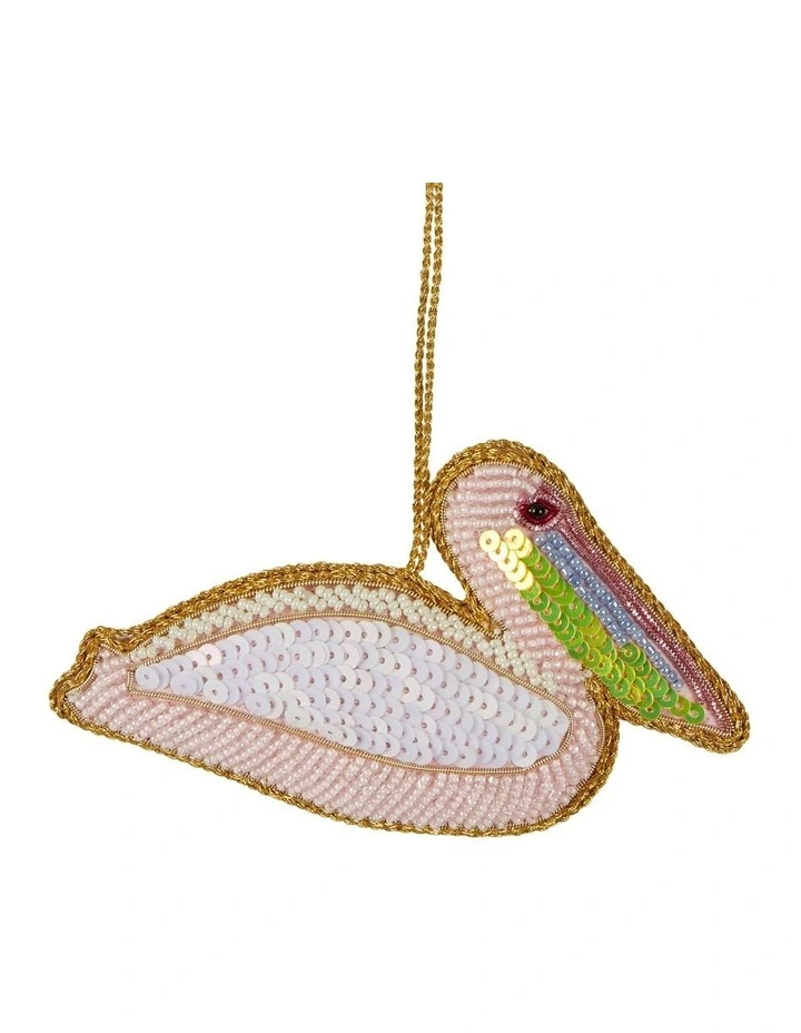 Promo 𧨠Florabelle Pelican Sequin Ornament 13cm In Pink π 3 Promo 𧨠Florabelle Pelican Sequin Ornament 13cm In Pink π