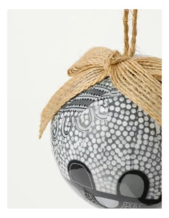 Coupon 🧨 Myer Giftorium AS X Emma Stenhouse 'My Way' Set Of 4 🎅 Christmas Baubles 8cm In Black/White ✨ -The Christmas Shop Sales unnamed file 823