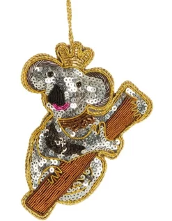 Buy ✨ Florabelle Kimi Koala Sequin Ornament 12cm In Silver ⭐