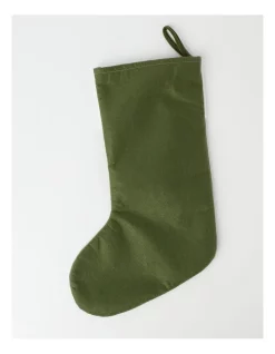 Cheap ✨ Australian House & Garden Eucalyptus Fabric Velvet Stocking With Contrast Cuff StockingGreen: 50 Cm 🔥 -The Christmas Shop Sales unnamed file 83