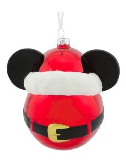 Deals ✔️ Hallmark Blown Glass Mickey Mouse Icon Santa Hat 😍