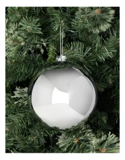Outlet 💯 Myer Giftorium Merry & Bright Oversized Shiny Bauble In Silver ✨