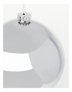 Outlet 💯 Myer Giftorium Merry & Bright Oversized Shiny Bauble In Silver ✨ -The Christmas Shop Sales unnamed file 853