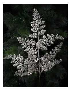 Hot Sale ⭐ Myer Giftorium Luxe Champagne Glittered Faux Fern Leaf Spray Pick ✔️